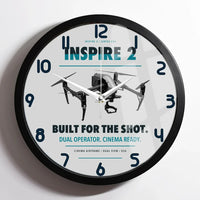 Thumbnail for DJI Inspire 2 design on light gray framed wall clock