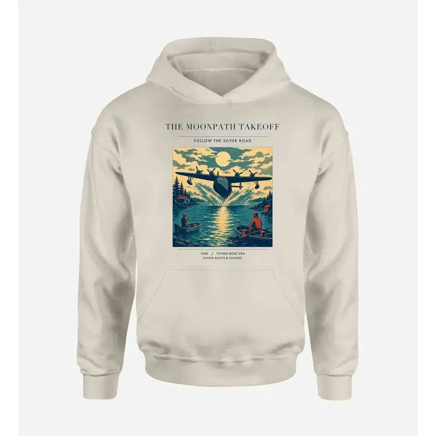 VINTAGE G4441 - The Moonpath Takeoff - Premium Hoodie design on khaki premium