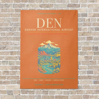 Thumbnail for Denver International Airport DEN - Canvas Framed - Orange