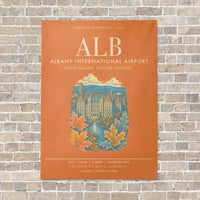 Thumbnail for Albany International Airport ALB - Canvas Framed - Orange