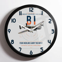 Thumbnail for Avro Lancaster B I design on light gray framed wall clock