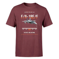 Thumbnail for F A-18E F Buddy Tanker design on dark red double-side t-shirt, single-side print