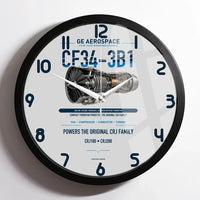Thumbnail for CF34-3B1 design on light gray framed wall clock