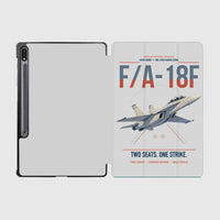 Thumbnail for F-A-18F Super Hornet design on light gray samsung tablet tablet case