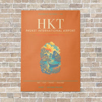 Thumbnail for Phuket International Airport HKT - Canvas Framed - Orange