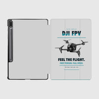 Thumbnail for DJI FPV design on light gray samsung tablet tablet case
