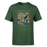 Thumbnail for VINTAGE G4224 - The Mountain Vista Cabin - Premium T-Shirt design on darkgreen premium t shirt