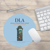 Thumbnail for Douala International Airport (DLA) design on light blue round mouse pad