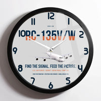 Thumbnail for RC-135V W Rivet Joint design on light gray framed wall clock