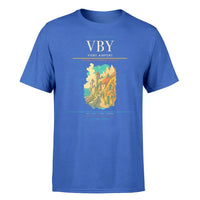 Thumbnail for Visby Airport (VBY) T-Shirt single-side front print in Blue | visby-airport-vby-double-side-t-shirt