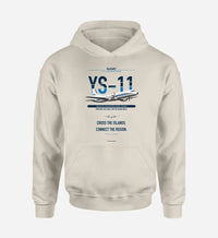 Thumbnail for NAMC YS-11A design on khaki hoodie single side
