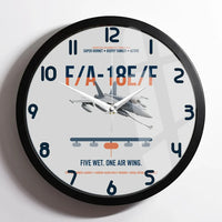 Thumbnail for F A-18E F Buddy Tanker design on light gray framed wall clock
