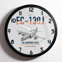 Thumbnail for EC-130J Commando Solo III design on light gray framed wall clock