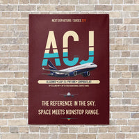 Thumbnail for Airbus ACJ320neo vertical canvas print - no frame - dark red background