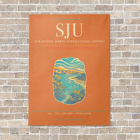 Thumbnail for Luis Munoz Marin International Airport San Juan SJU - Canvas Framed - Orange