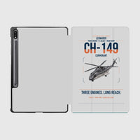Thumbnail for Leonardo CH-149 Cormorant design on light gray samsung tablet tablet case