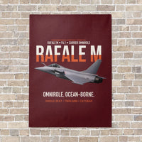 Thumbnail for Dassault Rafale M F4.1 Carrier Omnirole Network vertical canvas print - no frame - dark red background