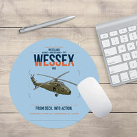 Thumbnail for Westland Wessex HU5 design on light blue round mouse pad
