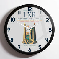 Thumbnail for Luxor International Airport (LXR) design on light gray framed wall clock