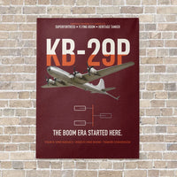 Thumbnail for KB-29P SUPERFORTRESS vertical canvas print - no frame - dark red background