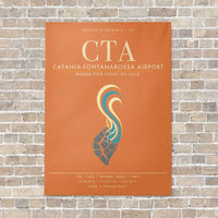 Thumbnail for Catania-Fontanarossa Airport CTA - Canvas Framed - Orange