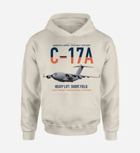 Thumbnail for C-17A Globemaster III design on khaki double-side hoodie, single-side print