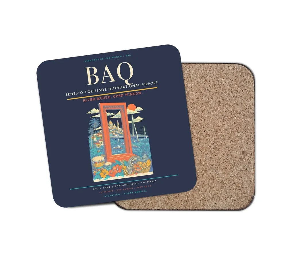 Ernesto Cortissoz International Airport BAQ Coaster 1-Piece - Navy Blue