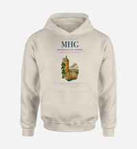Thumbnail for Mannheim City Airport (MHG) design on khaki hoodie single-side print