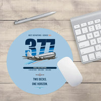 Thumbnail for Boeing 377 Stratocruiser design on light blue round mouse pad