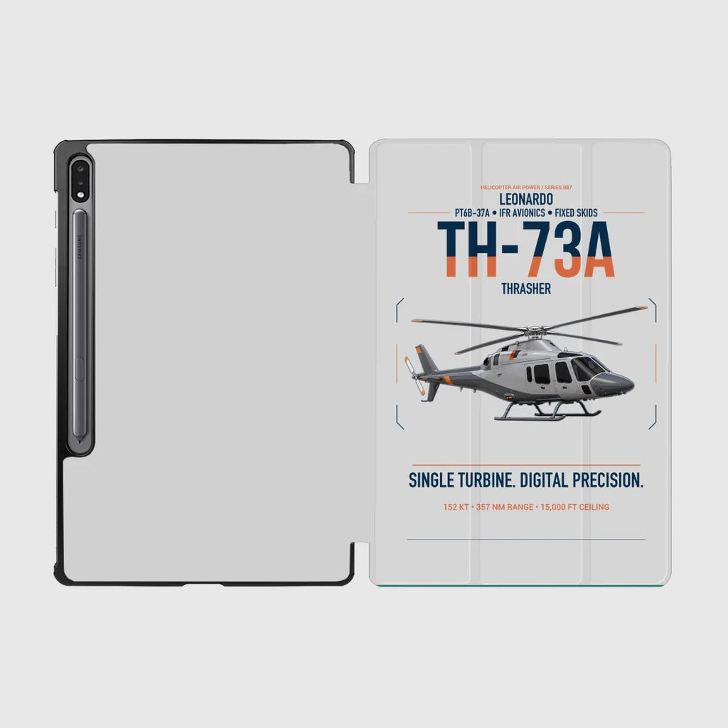 Leonardo TH-73A Thrasher design on light gray samsung tablet tablet case