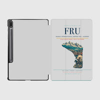 Thumbnail for Manas International Airport (FRU) design on light gray samsung tablet tablet case