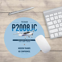 Thumbnail for Tecnam P2008JC NG design on light blue round mouse pad