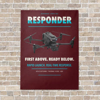 Thumbnail for BRINC Responder vertical canvas print - no frame - dark red background