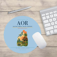 Thumbnail for Sultan Abdul Halim Airport (AOR) design on light blue round mouse pad