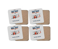 Thumbnail for Sikorsky MH-60T Jayhawk design on light gray 4 pieces set coaster