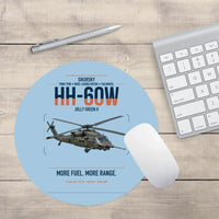 Thumbnail for Sikorsky HH-60W Jolly Green II design on light blue round mouse pad