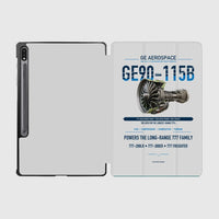 Thumbnail for GE90-115B design on light gray samsung tablet tablet case