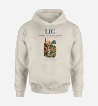 Thumbnail for Limoges – Bellegarde Airport (LIG) design on khaki hoodie single-side print