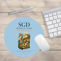 Thumbnail for Sønderborg Airport (SGD) design on light blue round mouse pad