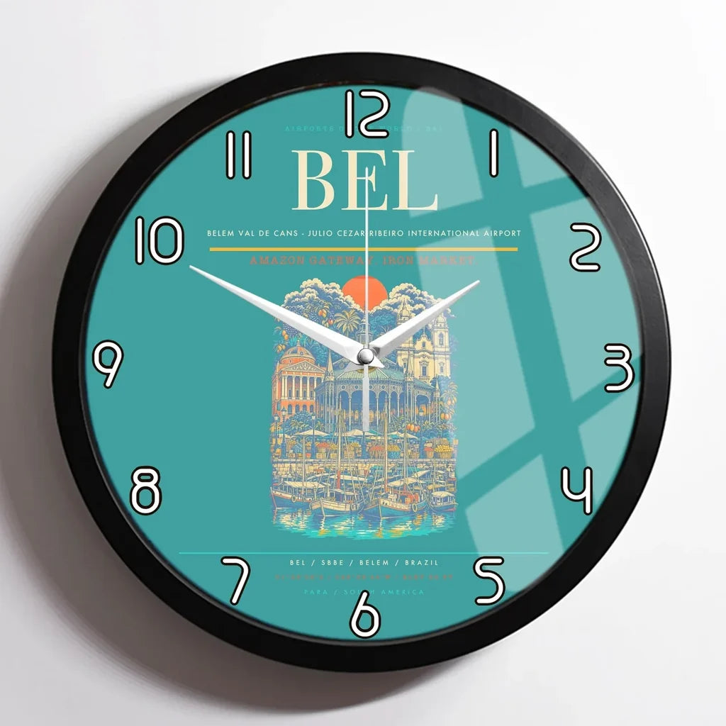 Belem Val de Cans - Julio Cezar Ribeiro International Airport BEL Wall-Clock Framed - Turquoise