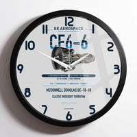 Thumbnail for CF6-6 design on light gray framed wall clock