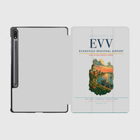 Thumbnail for Evansville Regional Airport (EVV) design on light gray samsung tablet tablet case