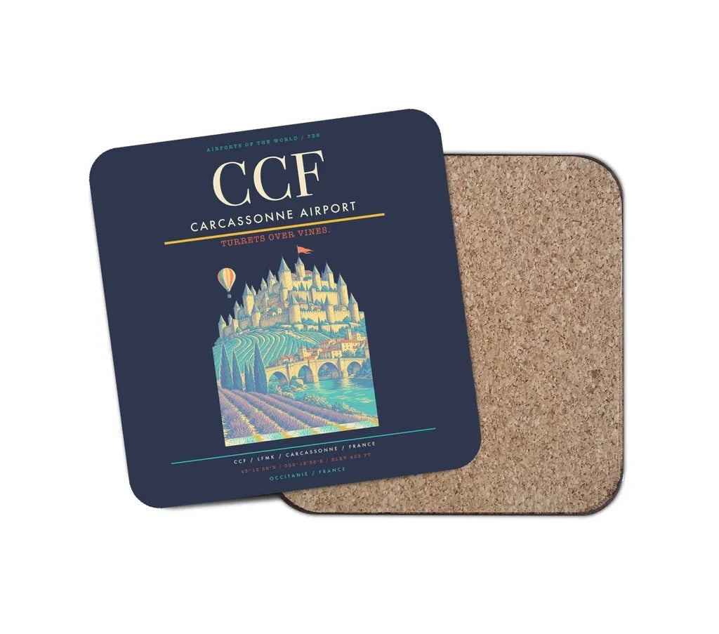 Carcassonne Airport CCF Coaster 1-Piece - Navy Blue