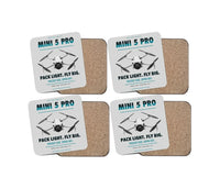 Thumbnail for DJI Mini 5 Pro design on light gray 4 pieces set coaster