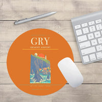 Thumbnail for Grimsey Airport GRY Mouse-Pad Round - Orange