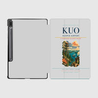 Thumbnail for Kuopio Airport (KUO) design on light gray samsung tablet tablet case