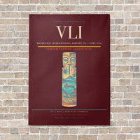 Thumbnail for Bauerfield International Airport VLI — Port Vila vertical canvas print - no frame - dark red background
