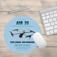 Thumbnail for DJI Air 3S design on light blue round mouse pad