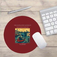 Thumbnail for VINTAGE G4278 - The Postmaster's Rowboat - Designed Mouse Pads design on darkred round