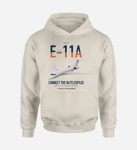 Thumbnail for E-11A BACN design on khaki double-side hoodie, single-side print
